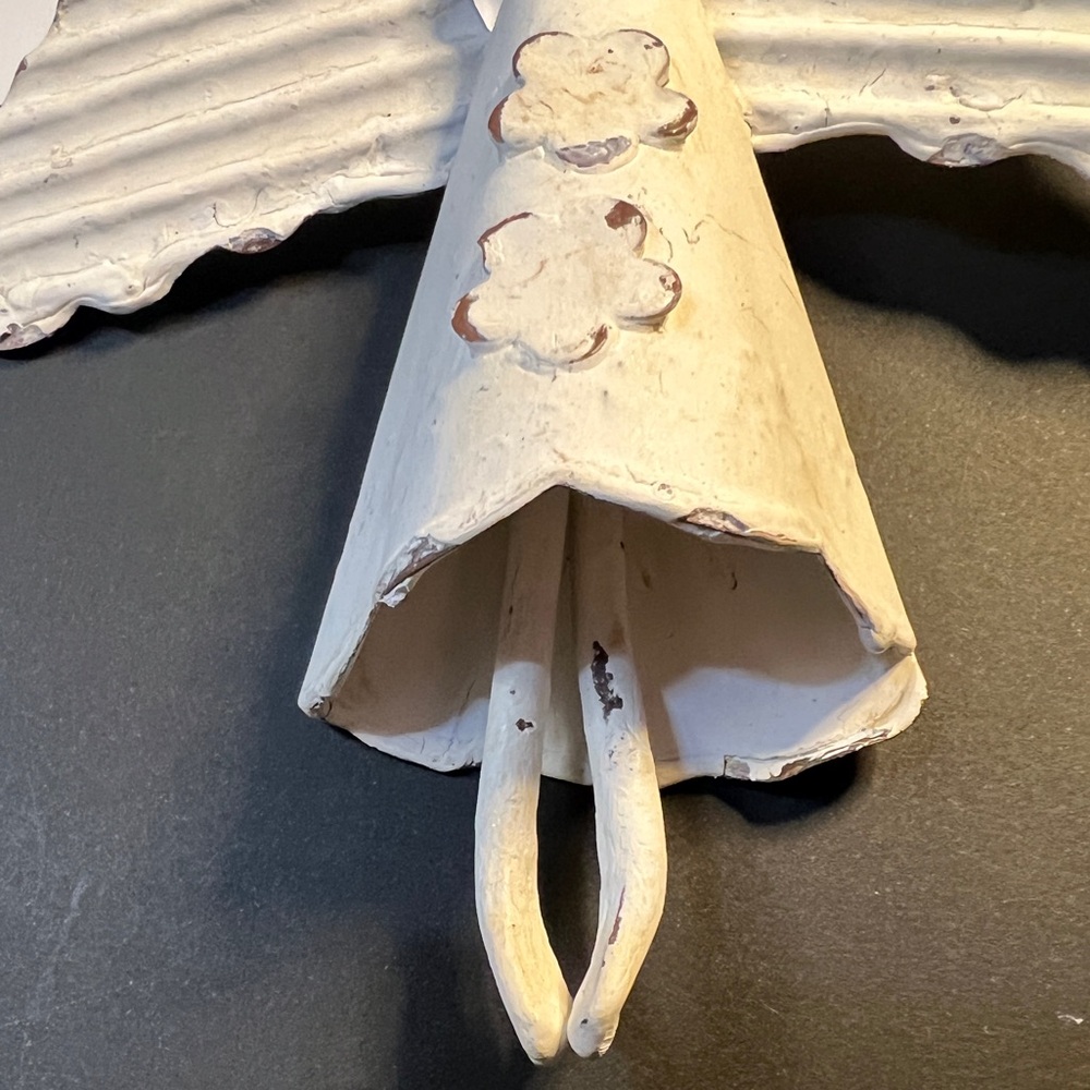 Vintage Distressed Pot Hanger Metal Angel - Picture 3 of 9